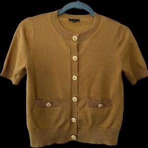 Chanel label Cashmere Short Sleeve Cardigan